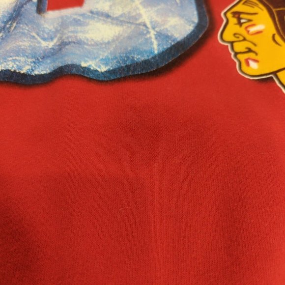 Vtg Lee Sport 90's Chicago Blackhawks Pullover Crewneck Sweater Nutmeg Men's L - Picture 10 of 10